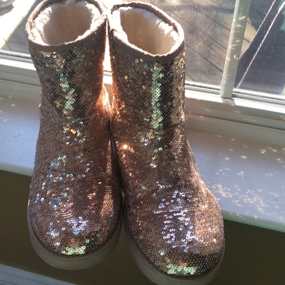 Guess pink sparkly ankle boots